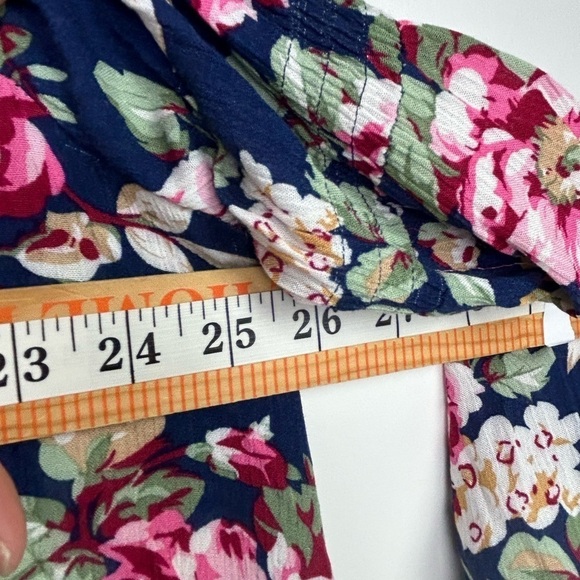 Umgee Usa Floral S Oversized Minimalist boho Flowy woven Long Sleeve Midi Dress - Picture 6 of 9